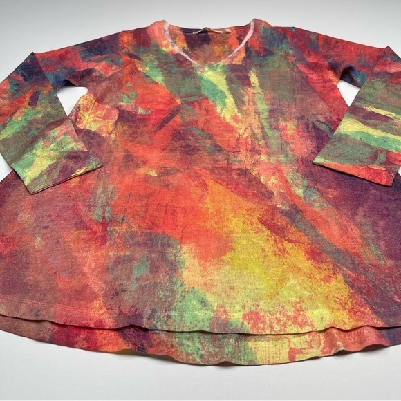 Soft Surroundings Sweater Tunic Top Thin Knit Art to Wear Office Career Resort - Picture 3 of 13